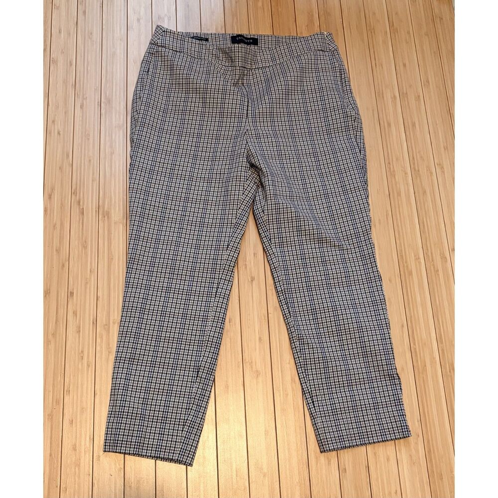 Talbots Chatham Ankle Pants Size 8P Black White Check Petite